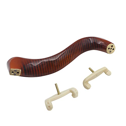 Entemah Violin Shoulder Rest Maple Wood for 3/4 4/4 Violin Fiddle with Cleaning Cloth
