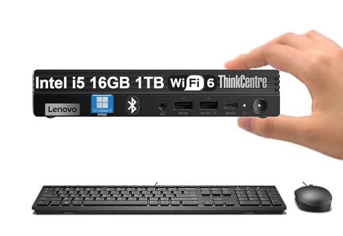 Lenovo ThinkCentre M70q Gen 5 ���^�r�W�l�X�f�X�N�g�b�v (Intel 10-Core i5-14400T (> i7-13700T)�A16GB DDR5 RAM�A1TB SSD�AUHD Graphics 730)�AMFF�AMi