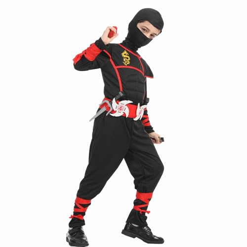 Disfraz completo ninja para niños con accesorios miniatura 4