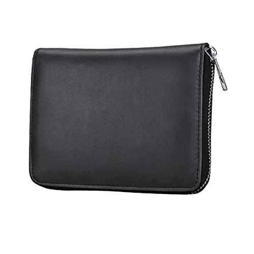 1pezzi Portafoglio Rfid Slim Multi-funzione Per Passaporto Organizer Compatto Nera Per Uomini e Donne Per Viaggi e Ufficio