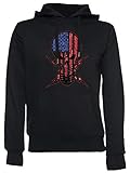 Impreso en la Europe Americano Hecho Ideas - Gratis Pensamiento Unisexo Hombre Mujer Sudadera con Capucha Negro Unisex Men\'s Women\'s Hoodie Black