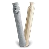 ★【Material premium】Esta botella de agua caliente larga es súper suave y está hecha de caucho natural. Además, sus cubiertas de felpa están hechas con piel sintética de primera calidad con un tacto aterciopelado, brindándole una comodidad inigualable.