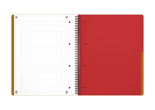 Oxford International A4+ Poly Cover Activebook, Narrow Ruled With Margin And Perforated Notebook Including Repositionable Divider, 80 Page, 1 Notebook #TOP4