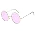 Produktbild Lazzboy Frauen Männer Vintage Retro Brille Unisex Fashion Circle Frame Sonnenbrille Eyewear Klassische Lennon Runde Polarisierte Mit Schutz Paar Hippie Stil Kreis Farbige Gläser(E)