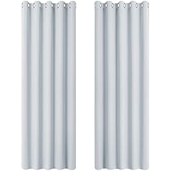 Persianas Japonesas Precio PONY DANCE Cortinas Blancas Opacas Cortinas Salon Modernas 2 Piezas Cortinas Blancas Dormitorio Cortinas Aislantes Termicas Cortinas Habitacion Matrimonio, 167x228 cm, Blanco