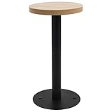 Color: Marrón claro y negro; Material: MDF, acero; Dimensiones totales: 40 x 75 cm (diámetro x alto)