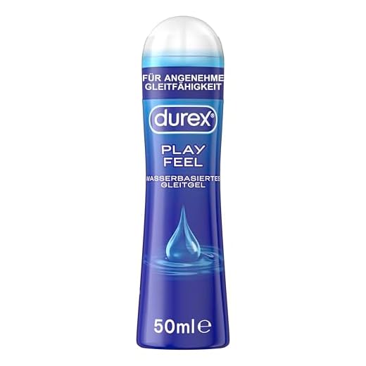 Durex Play Feel Gleitgel auf Wasserbasis – Leichtes, seidiges Gleitgel für gefühlsechtes Empfinden – 1 x 50 ml in der praktischen Dosierflasche