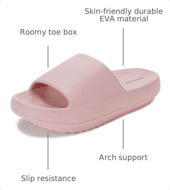 Image of Joomra Arch Support Slides for Women and Men Thick Sole Cushion Sandals