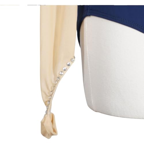 Vestido Feminino De Patinação Artística, Vestido De Competição Para Adultos, Mangas Compridas, Gola