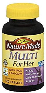 Nature MadeWomen's Multivitamin w/Iron & Calcium Dietary Supplement Tablets - 120ct