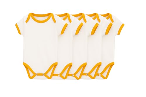 Kiddy Boo 5 li Set Organik%100 Pamuk Sarı Biyeli 0-3 aylık 3…