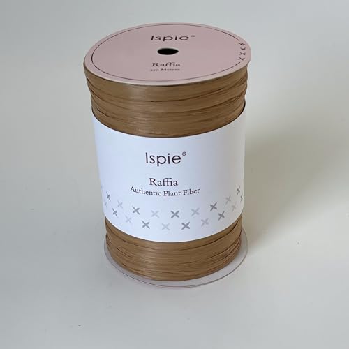 Ispie Raffia Yarn for Crochet Not Paper Genuine Rayon Raffia 1/4 270yards (Wood)