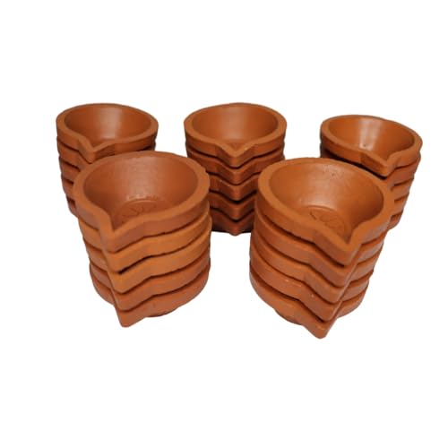 Handmade Terracotta Clay Diya for Puja a…