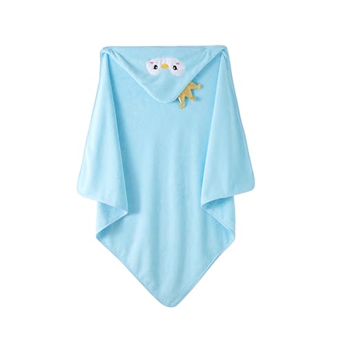 Image of JN&LULU Organic Cotton Fabric Hooded Towel for Kids & Toddlers, Ideal at Bath, Beach, Pool