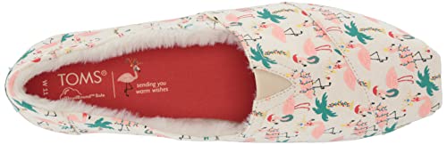 Image of TOMS Womens Alpargata Loafer Flat, Natural Holiday Flamingo, 7.5 US