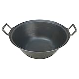 Gusseisentopf mit flachem Boden, groß, dick, Gusseisen, Kochen, Wok, Bratpfanne, Suppentopf, unbeschichtet, antihaftbeschichtet, Wok, Auflaufform, Eintopftopf (Farbe: 28 cm mit Abdeckung) (30 cm haben