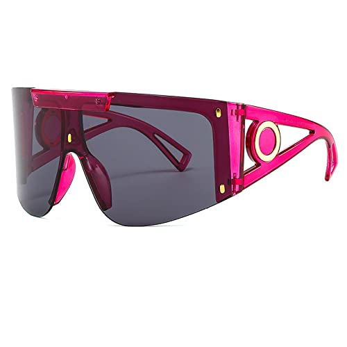 Gafas de sol deportivas de una sola pieza con montura grande para viento y arena, C5, Talla única