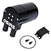 OSIAS Billet Aluminum Alloy Reservior Oil Catch Can Tank Bottle Baffled For N54 335i 535i High Percompatible with Mance Black 0.75 inch 19MM