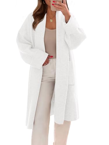 Image of Saodimallsu Womens Long Cardigan Sweaters Chunky Open Front Oversized Slouchy Knit Fall Trendy Coatigan Jackets