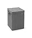 Brabantia - Portabiancheria Impilabile - Salvaspazio per la Separazione - Apertura Frontale e Superiore - Facile da Riempire e Svuotare - Ampio volume - Facile da spostare - Pepper Black - 35L immagine