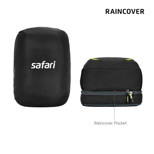 Image of Safari 43L Expandable Laptop Bag with Armor Base, Raincover, 3 Compartments, Compression Straps, Large Size Travel Bag, Ideal For 3-4 Days Staycations, Hiking, Office Bag