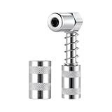 KIXZSAZ Ganzmetall Fettpresse für breite Anwendbarkeit. Zeitsparender 90 Grad Fettanschluss Adapter. 3 Backen Anschluss