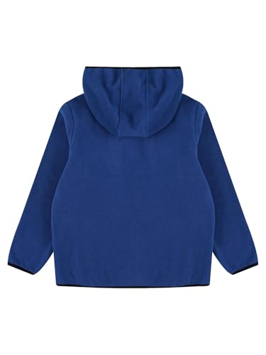 Kids Girls Boys Hoodie Sweatshirt Casual Long Sleeve Zipper Pullover Top Warm Fleece Lined Jacket Hooded Homewear Dark Blue 15-16 Years2