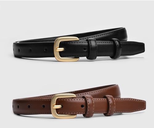 Leather Belts for Women, Black Women Leather Belt for Jeans, Fashion Gift for Birthday Christmas Mother's Day4