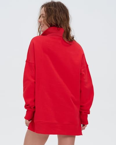 Locachy Womens Casual Oversized Sweatshirt Long Sleeve Button Henley Neck Pullover Tops Fashion Outfits Clothes4