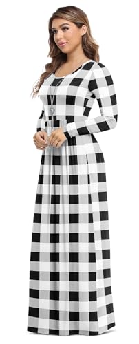 Image of VIISHOW Women's Long Sleeve Loose Plain Maxi Dresses Casual Long Dresses with Pockets
