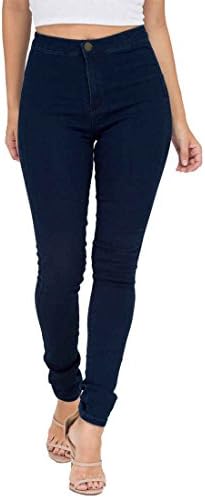 ESDAMIER Women's High Waist Butt-Lifting Skinny Jeans Elastic Pencil Jeggings Pants