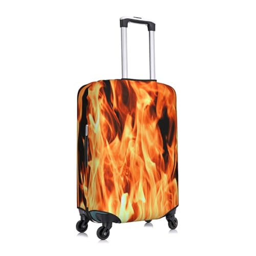 Fire Burning Campfire Luggage Cover for Suitcase, Suitcase Cover Protector Fit 25-28 Inch Luggage Travel Accessories, L3