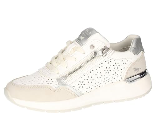 MUSTANG Sneaker Femme 1487-303, Pointure:40 EU, La Couleur:Argent