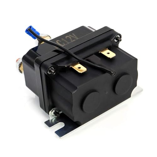 Image of QWORK Solenoid Relay, 12V 250A Winch Relay Solenoid Replacement Contactor for 3000-5000lbs ATV UT Winch Control