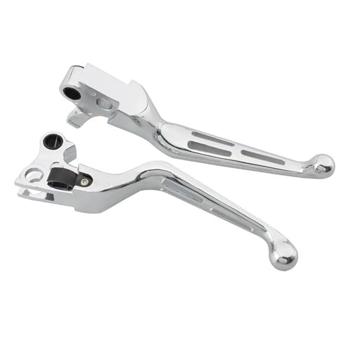 Levier d'embrayage de frein argenté rainuré pour moto Harley Sportster et Touring