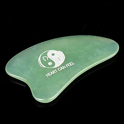 Best Jade Gua Sha Scraping Massage Tool - Hand Made Jade Guasha Board - Great Tools For Spa Acupuncture Therapy Trigger Point Treatment On Face [Triangle Shape] #TOP6