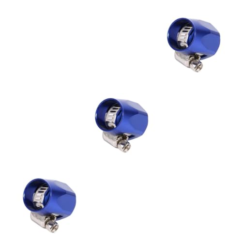 Abrazadera para manguera de coche con acabado anodizado azul