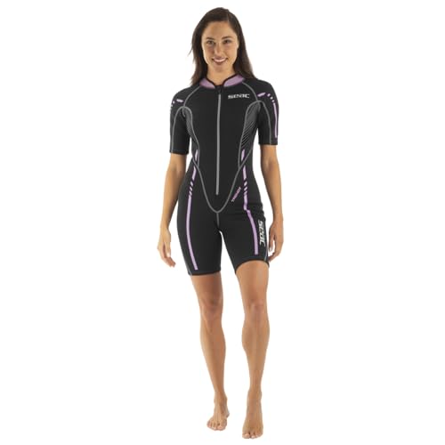 SEAC Trendy Lady, Traje Corto de Una Pieza de Neopreno de 2,5 mm con Cremallera Frontal, para Snorkel, Surf y Deportes Acuáticos en Aguas Templadas para Adultos y Niños - imagen 3