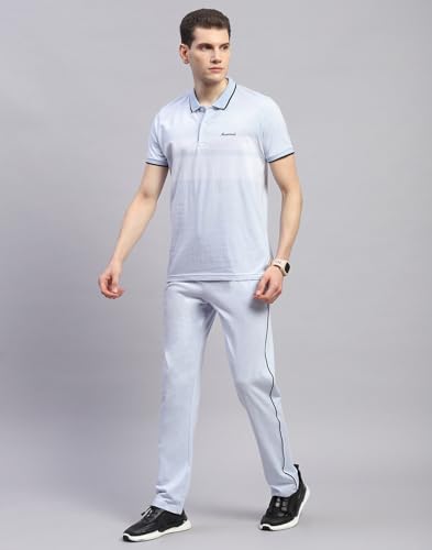 Image of Monte Carlo Mens Solid Polo Neck Half Sleeve Regular Fit Lower Set (224065854)