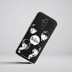 Coque en Silicone Compatible avec Huawei Mate 20 Lite Etui Silicone Coque Souple The Beatles Logo Black & White - Les Beatles, Paul McCartney, John Lennon, RIngo Starr, George Harrison Coque en Silicone Compatible avec Huawei Mate 20 Lite Etui Silicone Coque Souple The Beatles Logo Black & White – Image 2