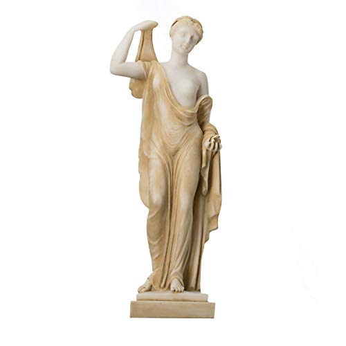 Estatua Eris tono dorado con manzana dorada griega