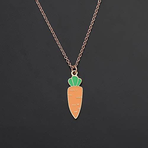 CHOORO Carrot Pendant Necklace Vegan Necklace Jewelry Vegetarian Gift Carrot Lover Gift (Carrot Necklace)3