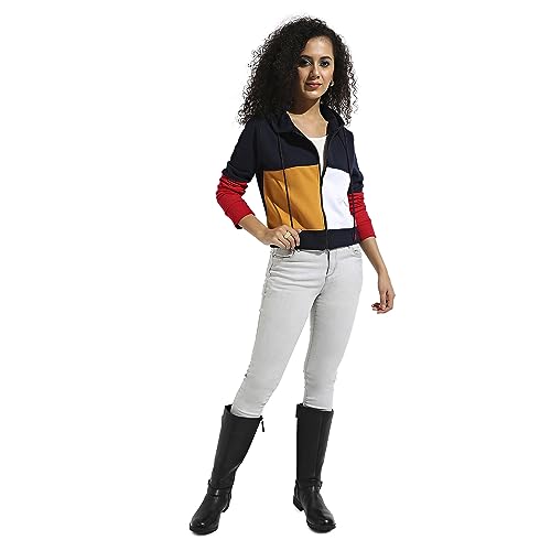 Image of Campus Sutra Women Cotton Hooded Neck Sweatshirt