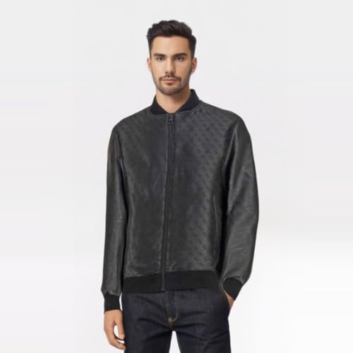 GUESS Men's Quattro G Varsity Bomber Jacket2