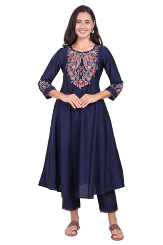 Kurta et pantalon brodés en ligne A pour vos sorties estivales