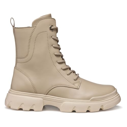 Geox Fille Junette Girl Bottines à la Cheville en Cuir Noir Taille 28