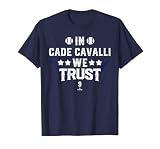 We Trust in Cade Cavalli Washington Baseball MLBPA T-Shirt, Men, Navy Blue, X-Large