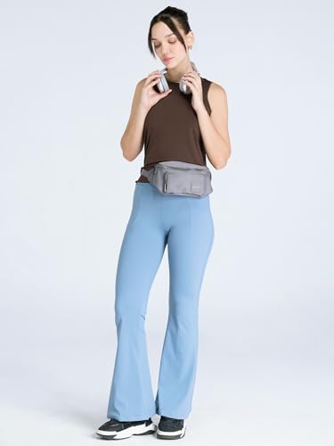 Image of CAVA Tall Hourglass Flared Leggings for Women | V-Waistband, Anti-Camel Toe Design, Tall Fit, Flared Bottoms, Deep Pockets, Sculpting Stretch Fabric