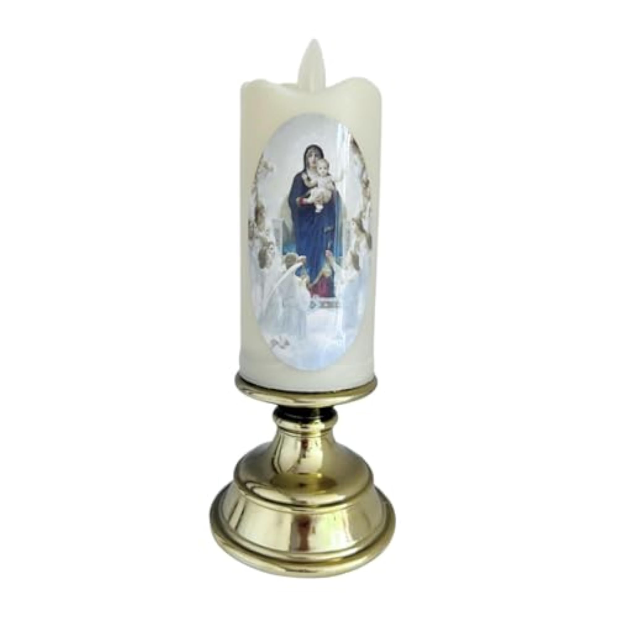 Flameless LED Prayer Candle, Vintage Style for Indoor Use