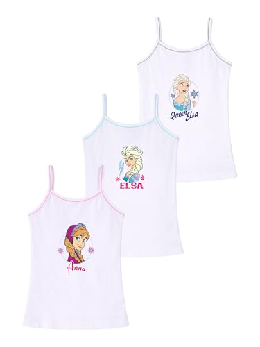 Image of BODYCARE Kids Frozen Printed Girl's Regular Fit Vest Dori Neck| 100% Cotton| Skin Friendly | Lightweight | Sleeveless Design | Pack of 3